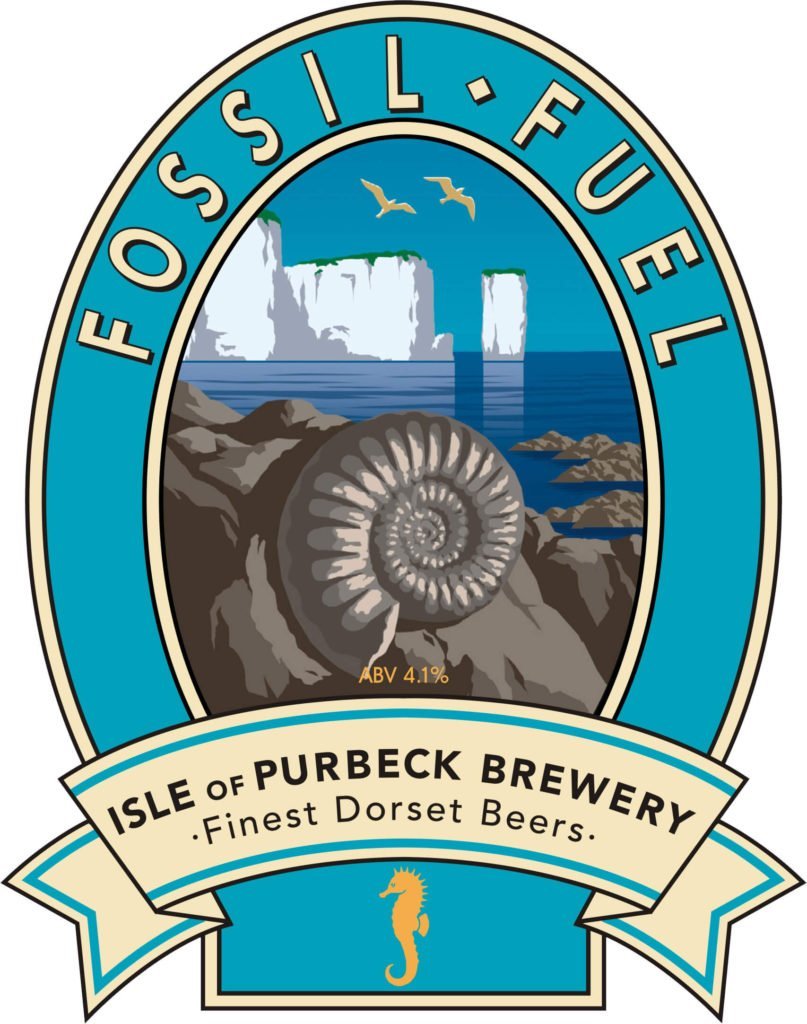 Isle of Purbeck Brewery Fossil Fuel pumpclip JPG