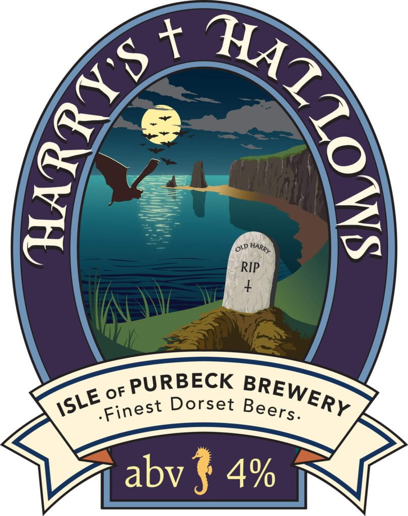 Isle of Purbeck Brewery Harry's Hallows pumpclip JPG